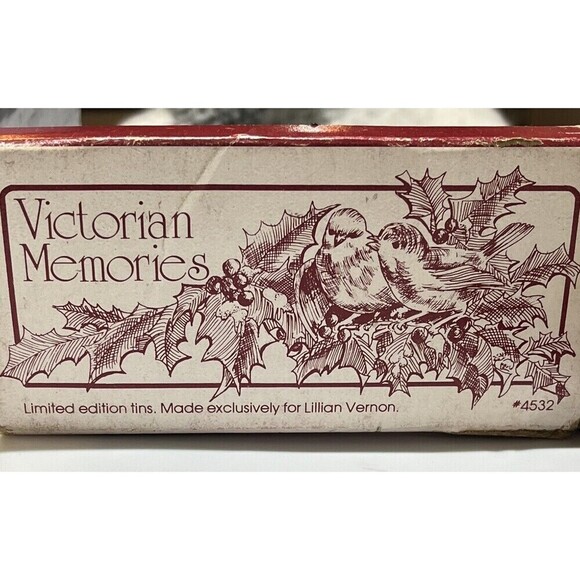 Vtg 1981 Victorian Memories Christmas Holiday Set of 3 Tins Lillian Vernon #4532 - Picture 3 of 9